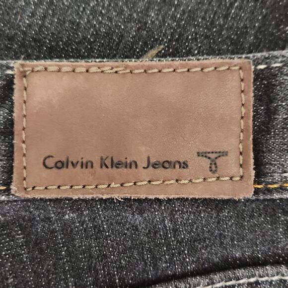 Calvin Klein Light Black Boot Cut Jeans Size 10 Slightly Distressed Preppy Mint - Picture 8 of 12